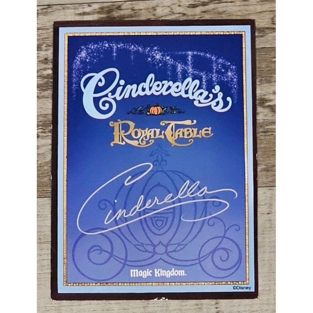 Disney World Cinderella’s Royal Table Souvenir Autograph Card
